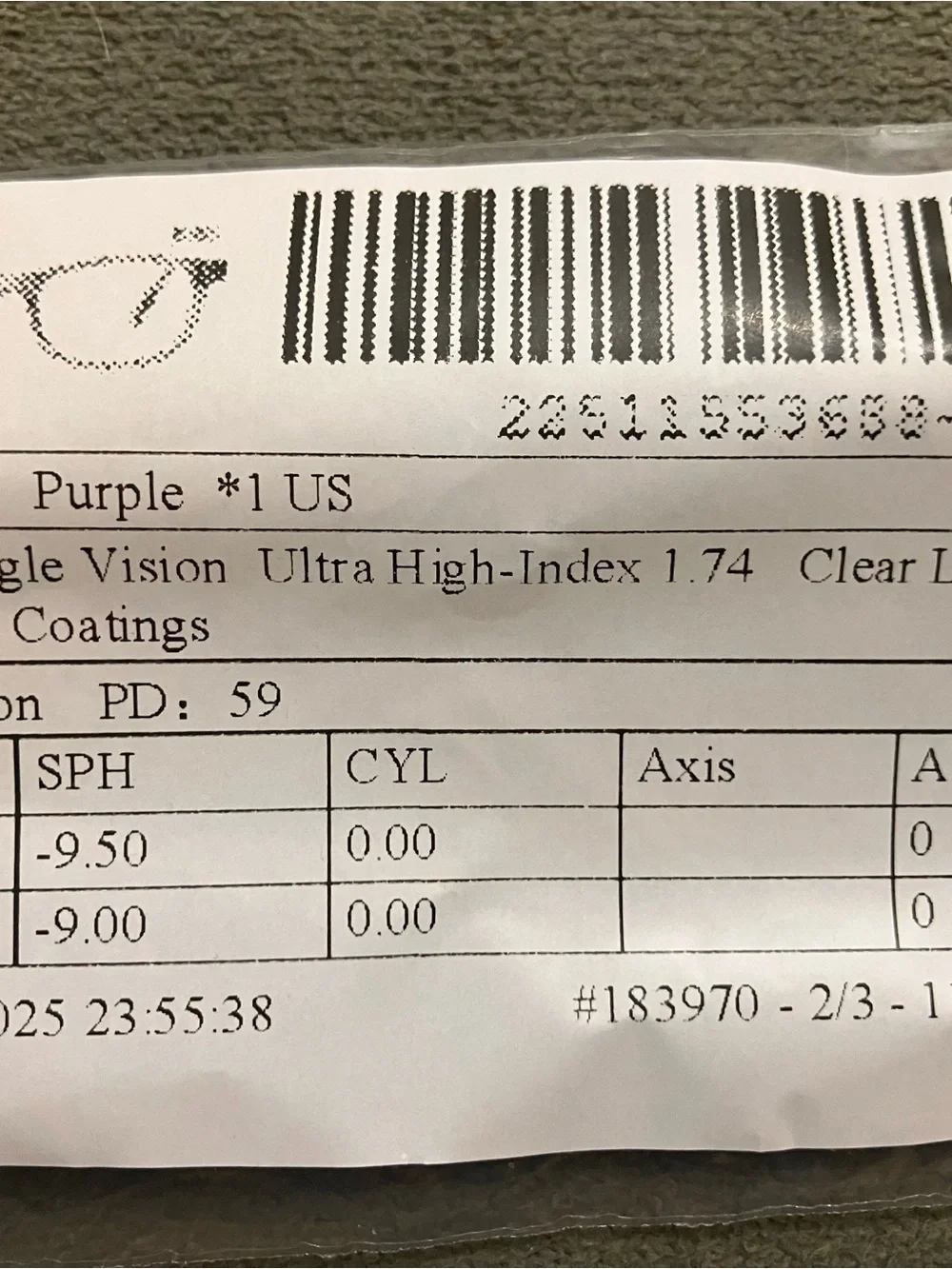 Prescription Vibrant Pink to Purple Gradient Cat-Eye Glasses